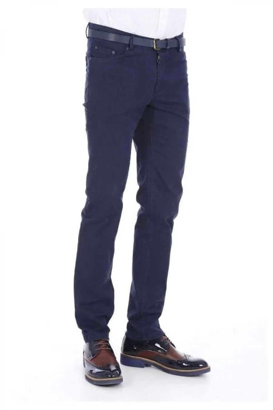 Pamuk 5 Cepli Lacivert Slim Fit Erkek Pantolon - Wessi