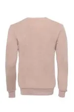 Bej Desensiz Bisiklet Yaka Sweatshirt - Wessi