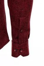 Desensiz Slim Fit Bordo Erkek Oduncu Gömlek - Wessi