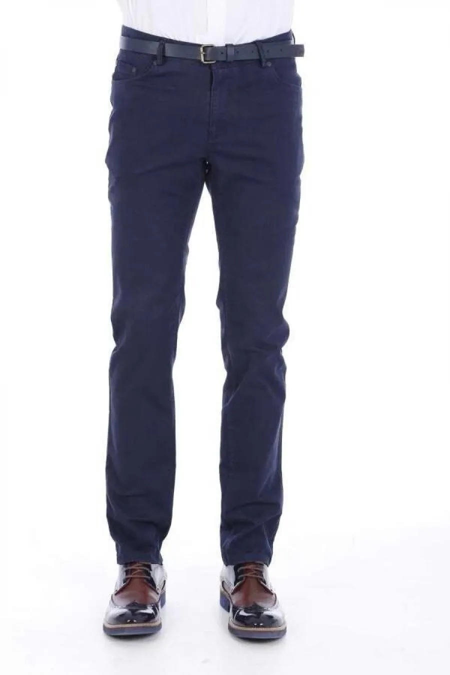 Pamuk 5 Cepli Lacivert Slim Fit Erkek Pantolon - Wessi