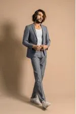 Slim-Fit Gri Takım Elbise | Wessi