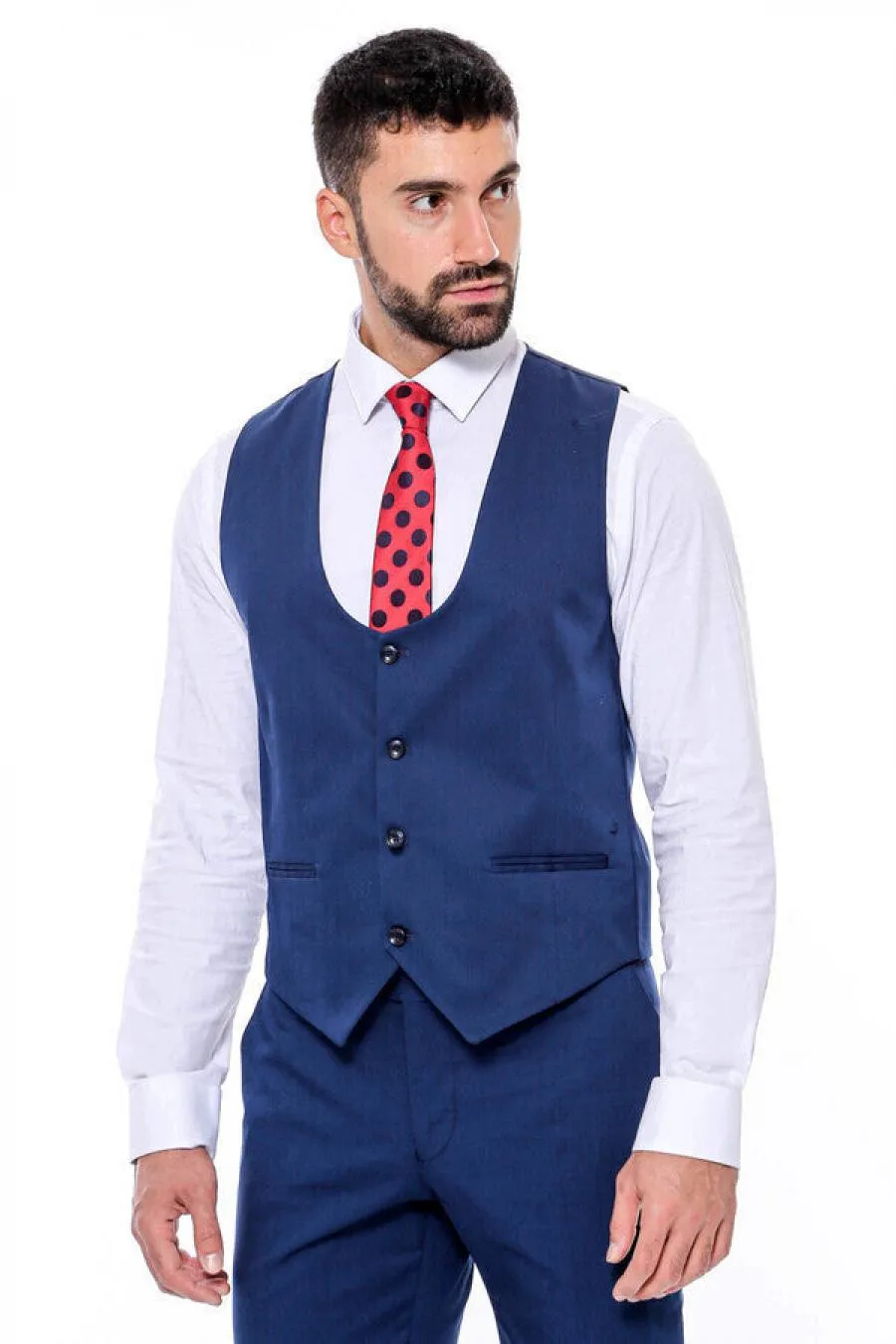 Desensiz Slim Fit Lacivert Erkek Takım Elbise - Wessi