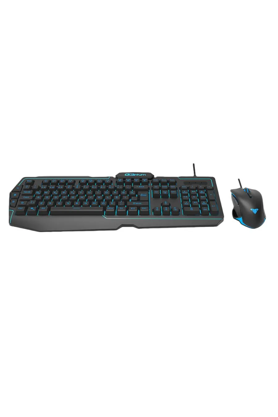 Kablolu Klavye Mouse Set Gaming-Quantum Gaming QG-Q6168 3 Renkli Arkadan Aydınlatmalı+3600Dpi Mouse