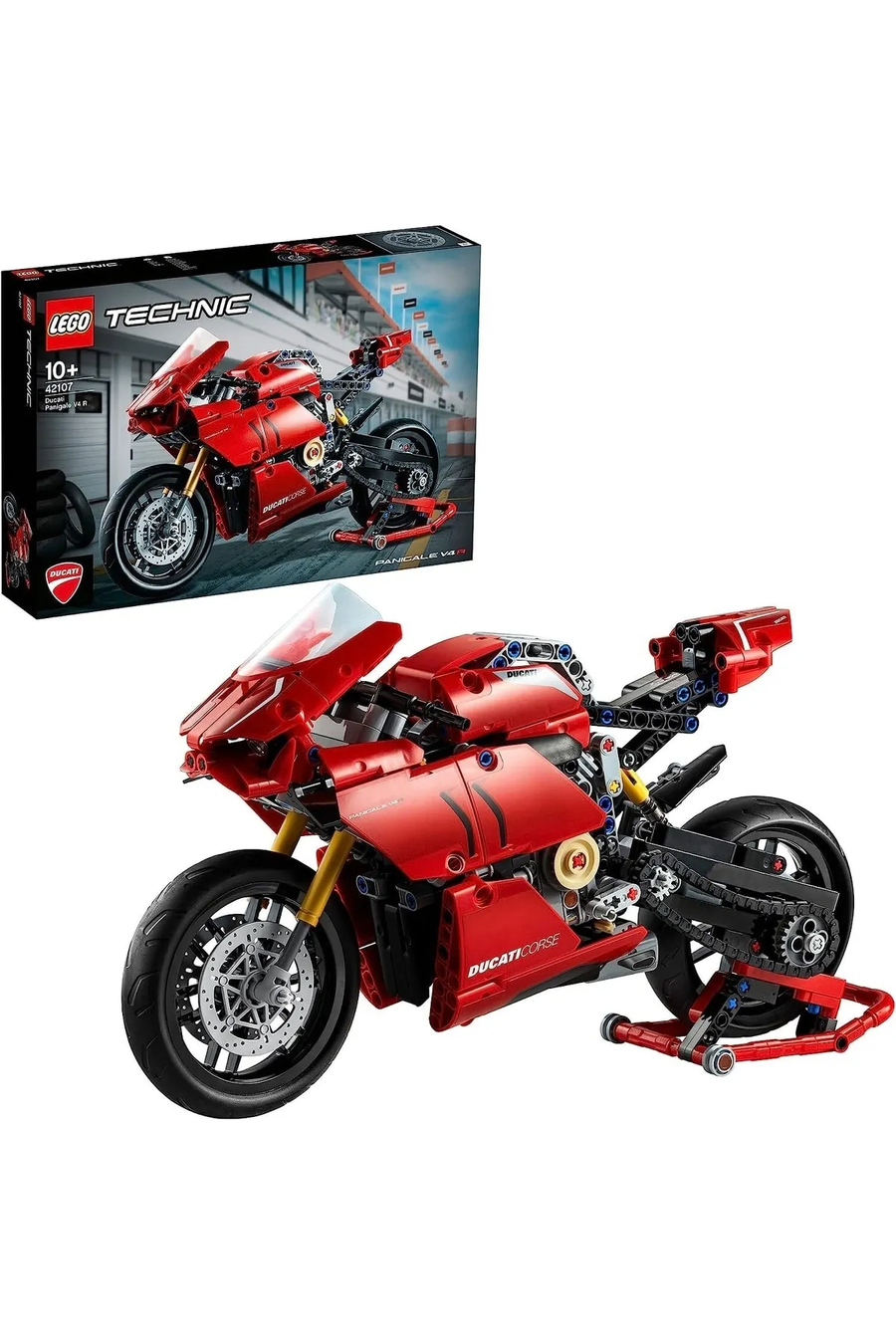 ® Technic Ducati Panigale V4 R 42107 - Yetişkinler için Araba Yapım Seti (646 Parça)