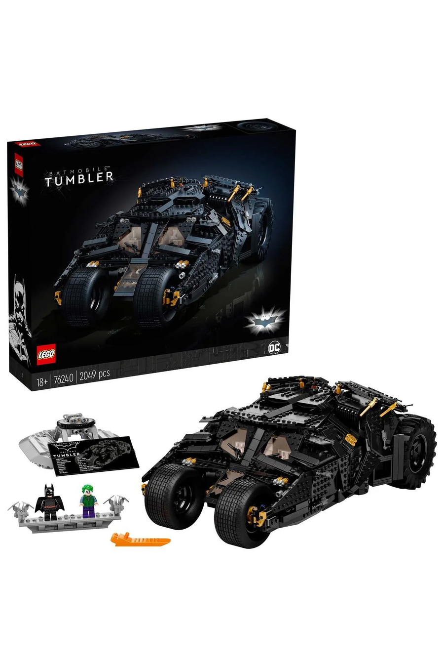 ® DC Batman™ Batmobile™ Tumbler 76240 - Yetişkinler için Sergilenebilir Yapım Seti (2049 Parça)