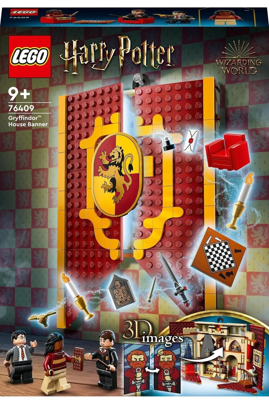 ® Harry Potter™ Gryffindor™ Binası Bayrağı 76409 - Yaratıcı Oyuncak Yapım Seti (285 Parça)