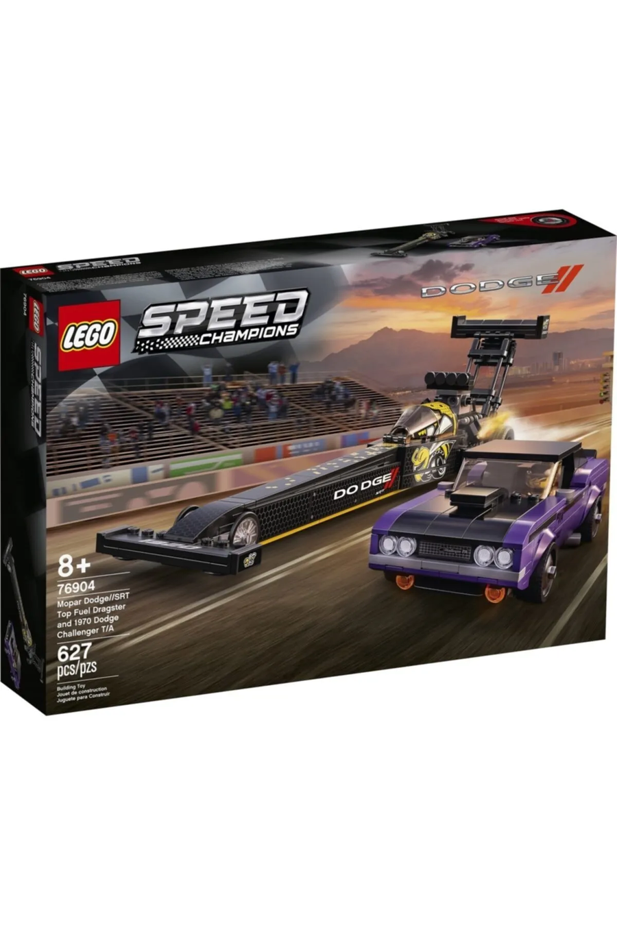 76904 ® Speed Champions, Mopar Dodge//srt Top Fuel Dragster And 1970 Dodge Challenger T/a / 627