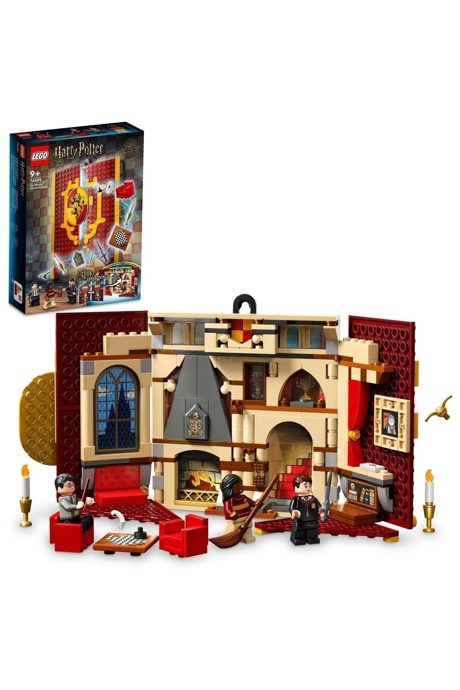 ® Harry Potter™ Gryffindor™ Binası Bayrağı 76409 - Yaratıcı Oyuncak Yapım Seti (285 Parça)